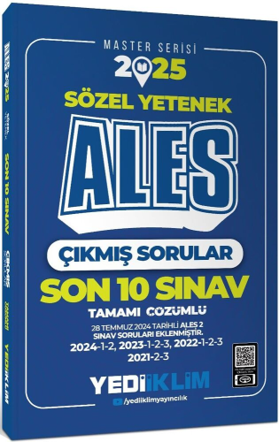 Yediiklim Yayınları 2025 ALES Sözel Yetenek Son 10 Sınav Tamamı Çözüml