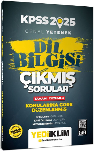 Yediiklim Yayınları 2025 KPSS Genel Yetenek Dil Bilgisi Tamamı Çözümlü