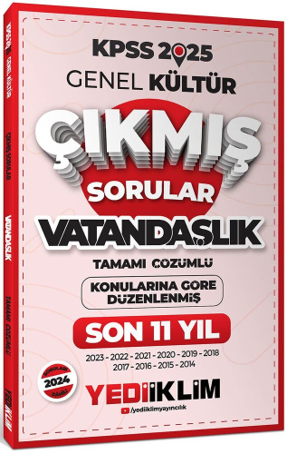 Yediiklim Yayınları 2025 KPSS Genel Kültür Vatandaşlık Konularına Göre