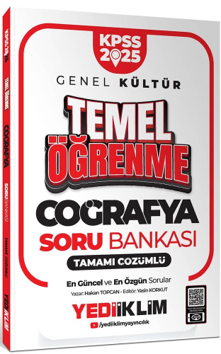 Yediiklim Yayınları 2025 KPSS Genel Kültür Coğrafya Temel Öğrenme Tama