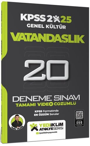 Yediiklim Yayınları 2025 KPSS Genel Kültür Atölye Serisi Vatandaşlık T