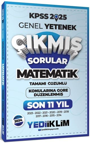 Yediiklim Yayınları 2025 KPSS Genel Yetenek Matematik Konularına Göre 