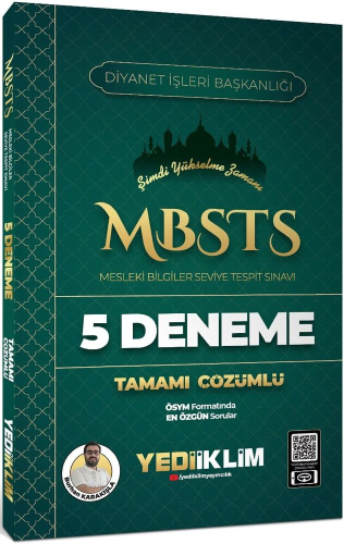 Yediiklim Yayınları 2025 MBSTS Mesleki Bilgiler Seviye Tespit Sınavı T