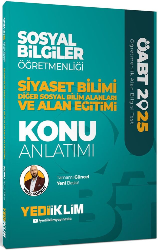 Yediiklim Yayınları 2025 ÖABT Sosyal Bilgiler Öğretmenliği Siyaset Bil