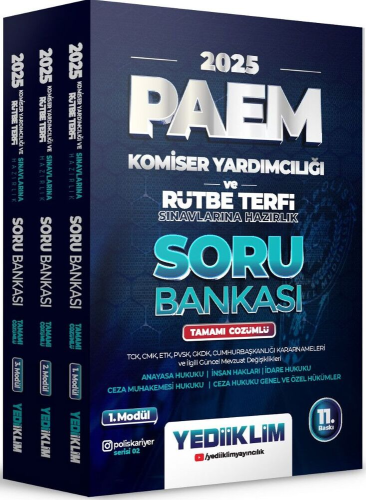 Yediiklim Yayınları 2025 PAEM Komiser Yardımcılığı ve Rütbe Terfi Sına