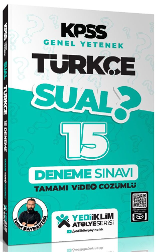 Yediiklim Yayınları 2024 KPSS Genel Yetenek Sual Türkçe Tamamı Video Ç