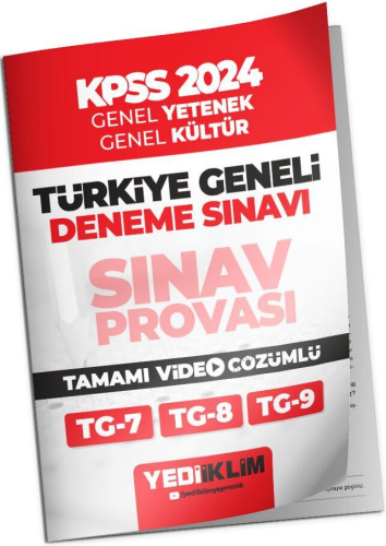 Yediiklim Yayınları 2024 KPSS Genel Yetenek Genel Kültür Türkiye Genel