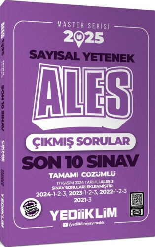 Yediiklim Yayınları 2025 ALES Master Serisi Sayısal Yetenek Tamamı Çöz