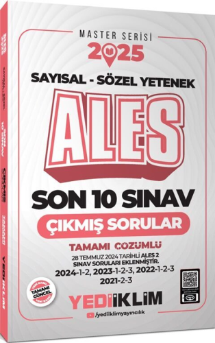 Yediiklim Yayınları 2025 ALES Sayısal Sözel Yetenek Tamamı Çözümlü Son