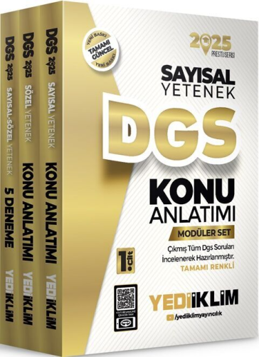 Yediiklim Yayınları 2025 DGS Konu Anlatımlı Modüler Set Komisyon