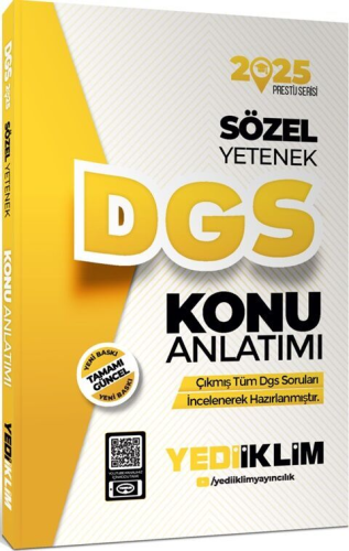 Yediiklim Yayınları 2025 DGS Sözel Yetenek Konu Anlatımı Komisyon