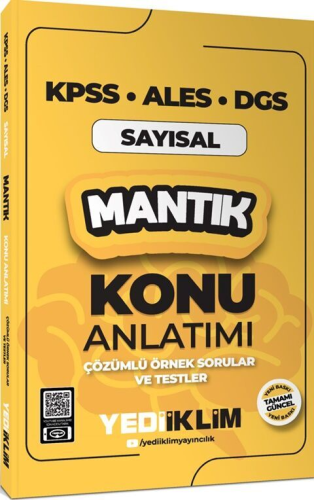 Yediiklim Yayınları 2025 KPSS ALES DGS Sayısal Mantık Konu Anlatımı Ko