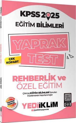 Yediiklim Yayınları 2025 KPSS Eğitim Bilimleri Rehberlik ve Özel Eğiti