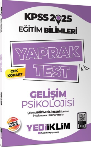 Yediiklim Yayınları 2025 KPSS Eğitim Bilimleri Gelişim Psikolojisi Çek