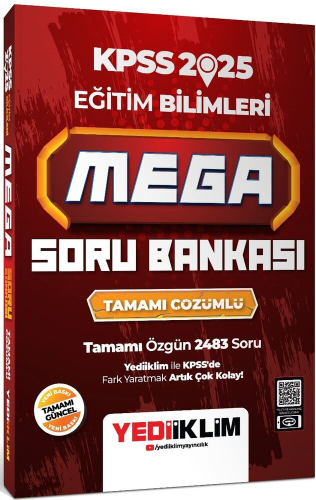 Yediiklim Yayınları 2025 KPSS Eğitim Bilimleri Mega Tamamı Çözümlü Sor