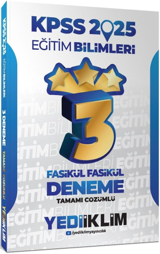 Yediiklim Yayınları 2025 KPSS Eğitim Bilimleri Tamamı Çözümlü Fasikül 