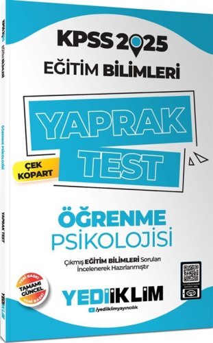 Yediiklim Yayınları 2025 KPSS Eğitim Bilimleri Öğrenme Psikolojisi Çek