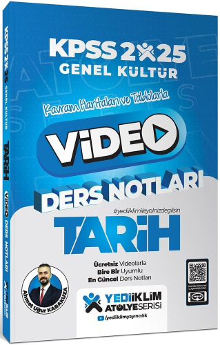 Yediiklim Yayınları 2025 KPSS Genel Kültür Atölye Tarih Video Ders Not