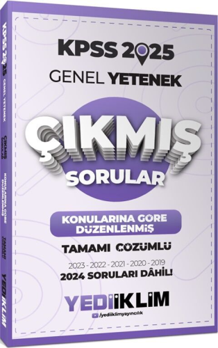 Yediiklim Yayınları 2025 KPSS Genel Yetenek Konularına Göre Düzenlenmi