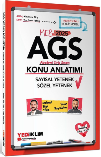 Yediiklim Yayınları 2025 MEB AGS Sözel Yetenek Sayısal Yetenek Konu An