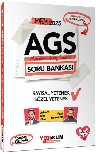 Yediiklim Yayınları 2025 MEB AGS Sözel Yetenek Sayısal Yetenek Tamamı 