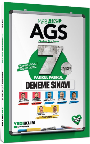 Yediiklim Yayınları 2025 MEB AGS Tamamı Çözümlü Fasikül Fasikül 7 Dene