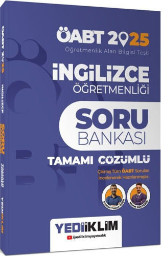 Yediiklim Yayınları 2025 ÖABT İngilizce Öğretmenliği Tamamı Çözümlü So