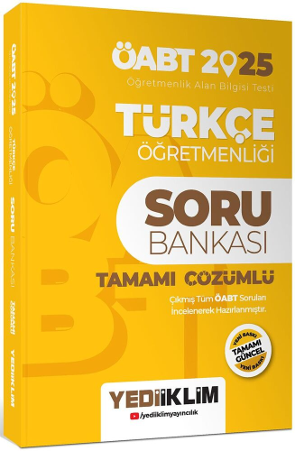 Yediiklim Yayınları 2025 ÖABT Türkçe Öğretmenliği Tamamı Çözümlü Soru 