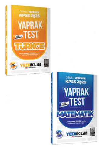 Yediiklim Yayınları 2025 KPSS Genel Yetenek Yaprak Test Seti Komisyon