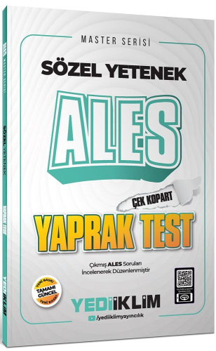 Yediiklim Yayınları Ales Sözel Yetenek Çek Kopart Yaprak Test Komisyon