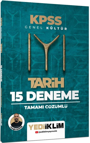 Yediiklim Yayınları KPSS Genel Kültür Tarih Tamamı Çözümlü 15 Deneme C