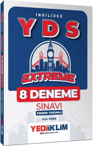 Yediiklim Yayınları YDS İngilizce Extreme Tamamı Çözümlü 8 Deneme Sına