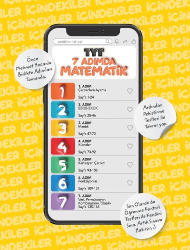 Yediiklim Yayınları Yedi Adımda Temelden Zirveye TYT Matematik Tamamı 