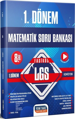 Yeni Tarz Yayınları 8. Sınıf Matematik 1. Dönem Soru Bankası Komisyon