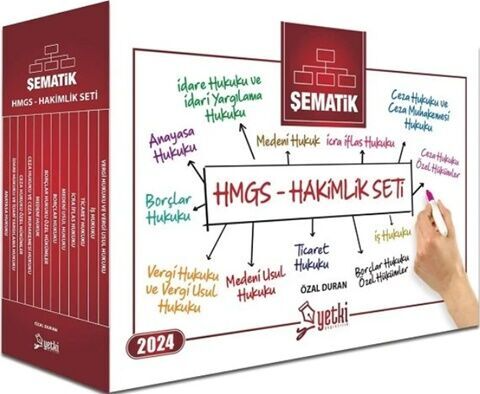 Yetki Yayınları 2024 HMGS Hakimlik Şematik Seti Özal Duran