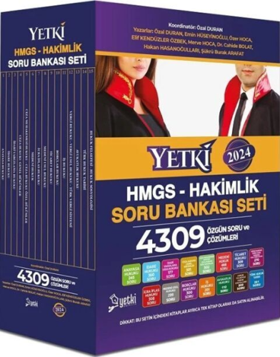 Yetki Yayınları 2024 HMGS Hakimlik Soru Bankası Seti Komisyon