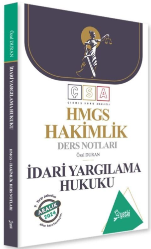 Yetki Yayınları 2024 HMGS Hakimlik İdari Yargılama Hukuku Ders Notları