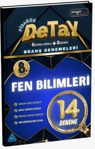 Zeka Küpü Yayınları 8. Sınıf Fen Bilimleri Pisagor Detay 14'lü Branş D